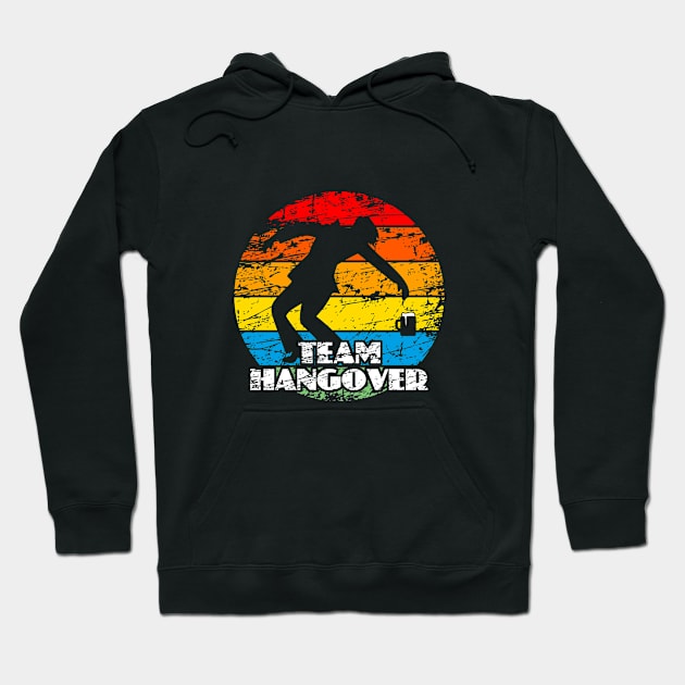 Team Hangover Retro Bachelor Party Shirt Design Hoodie by az_Designs